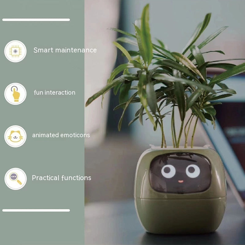 Ai Smart Planter with 49 Rich Expressions 7 Smart Sensors