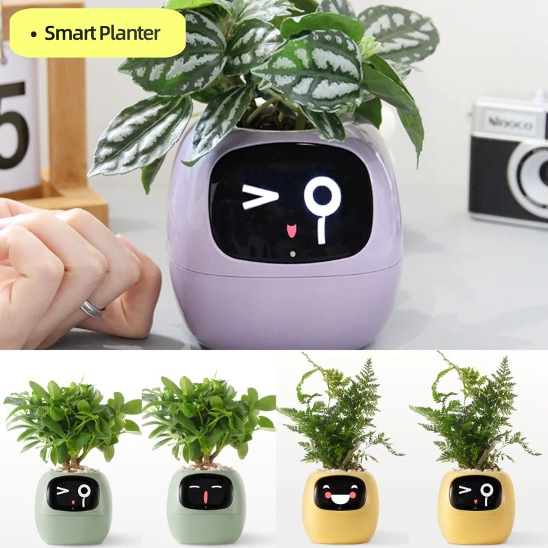 Ai Smart Planter with 49 Rich Expressions 7 Smart Sensors