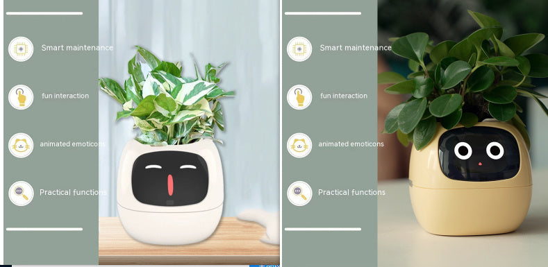 Ai Smart Planter with 49 Rich Expressions 7 Smart Sensors