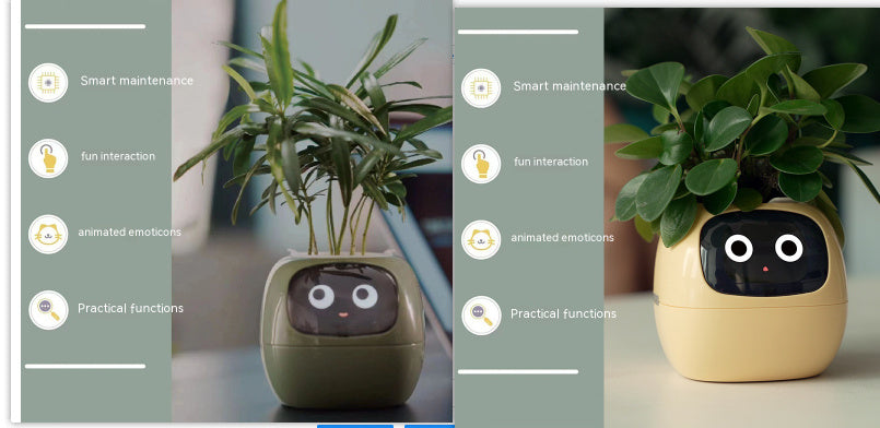 Ai Smart Planter with 49 Rich Expressions 7 Smart Sensors