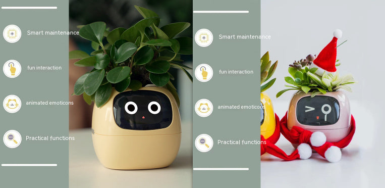 Ai Smart Planter with 49 Rich Expressions 7 Smart Sensors