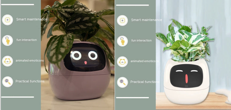 Ai Smart Planter with 49 Rich Expressions 7 Smart Sensors