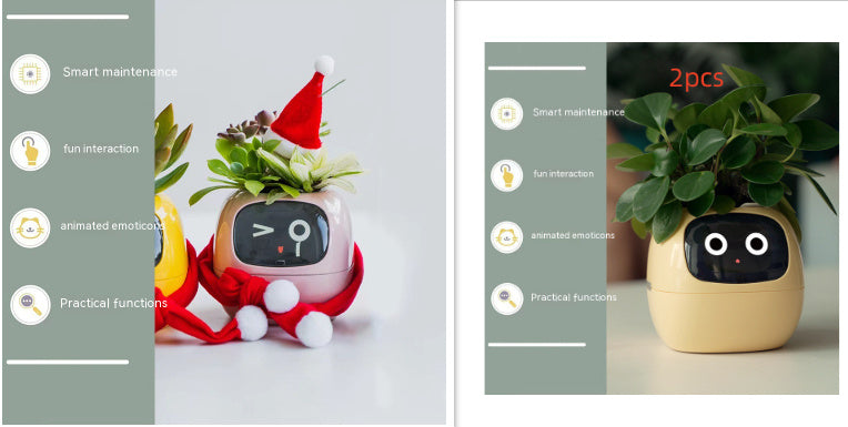 Ai Smart Planter with 49 Rich Expressions 7 Smart Sensors