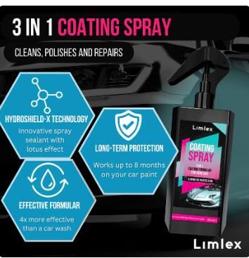 Limlex Coating Spray and Foam Car Cleaner 200ml (Combo)